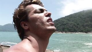 sexy latinos muscle fucking in the public beach - Gay Porn Video