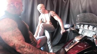 Masculine Jason fucks Dallas Steele on his Harley - Gay Porn