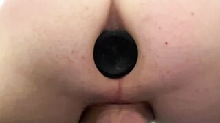 Exposure whore spanks his own ass 100 times with a buttplug inserted