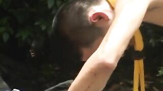 slim asian scouts banging in outdoor couple after blowjob asia boy gay video