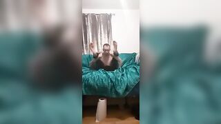 skinny baldy teen wears leggings and puts his legs behind hi head and fingers his ass peter bony gay video