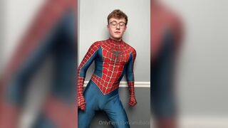 Showing off my Spider Man costume and my body Michael Anthony Anubace - Gay Fans BussyHunter.com