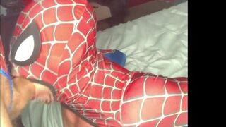 Getting bred by a hung anonymous guy in a Spiderman costume spideyb0y - Gay Fans BussyHunter.com