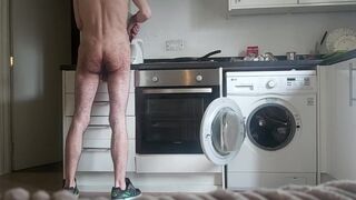 Naked sexy hairy guy making breakfast Michael200586