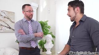 straight dude being seduced by office man