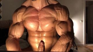 Flexing rubbing oil over my body and jerking off till I cum muscleboyBG - BussyHunter.com