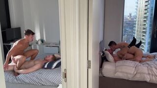 Leander, Oliver Hunt, Ricky Hard and Igor Lucios - BussyHunter.com (Gay Porn)