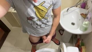 Young Guy Jerks off a Dick in his Neighbor's Toilet AHAH heymardy - BussyHunter.com