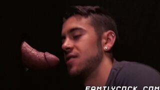 hot glory hole blowjob and deepthroat with twink and daddy2