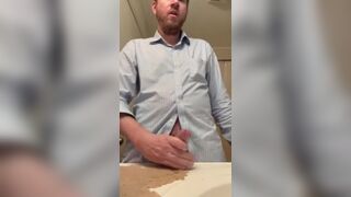 Nailing Myself in the Bathroom in my Blue Button Down Shirt BlondNBlue222 - Amateur Gay Porno